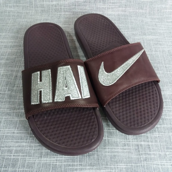 glitter nike sandals